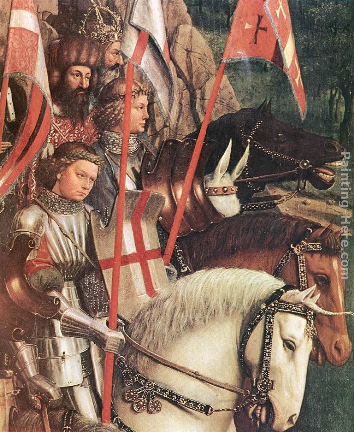 The Ghent Altarpiece The Soldiers of Christ [detail] painting - Jan van Eyck The Ghent Altarpiece The Soldiers of Christ [detail] art painting